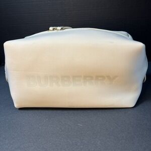 Burberry Logo‎ Clutch Toiletry Bag Cosmetic Pouch Travel Case Beige